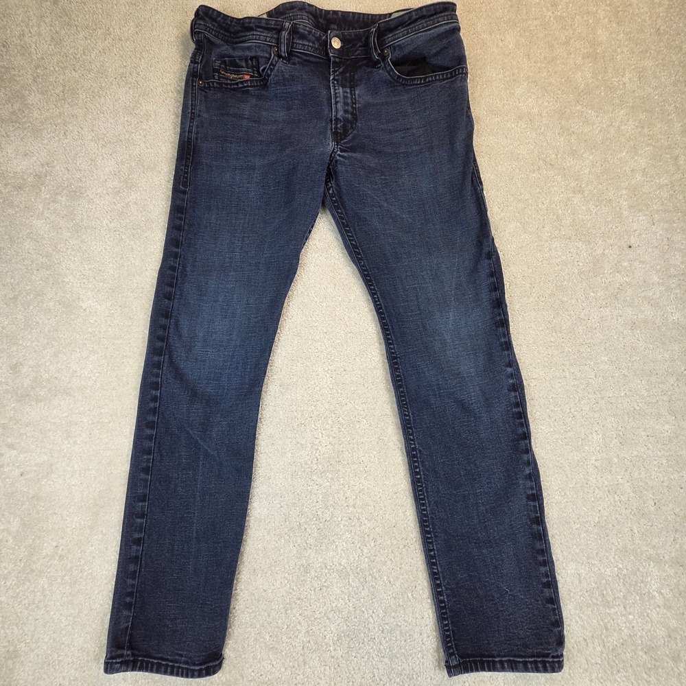 Diesel Thommer-X‎ Slim Skinny Jeans Mens 34x29 Dark Wash Blue Stretch Denim